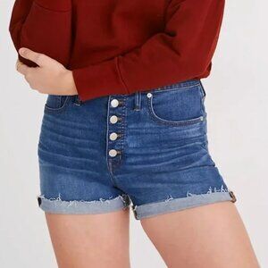 Madewell High Rise Button Front Short, Size 27
